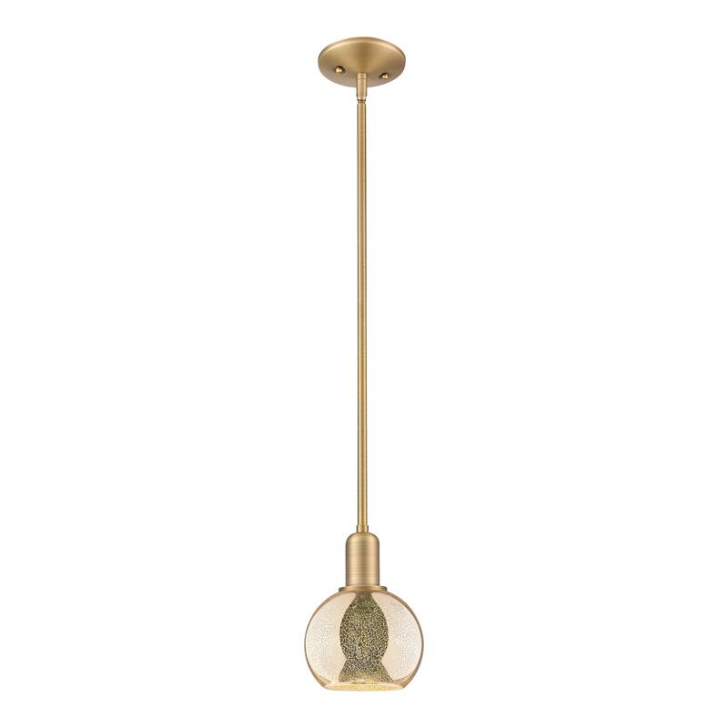 Innovations Lighting Endless Possibilities Arcadia - Athens - 1 Light 6" Stem Hung Mini Pendant - Mercury/Brushed Brass