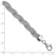 preview thumbnail 3 of 2, Sterling Silver Rhodium-plated Braided Polished Bracelet by Versil