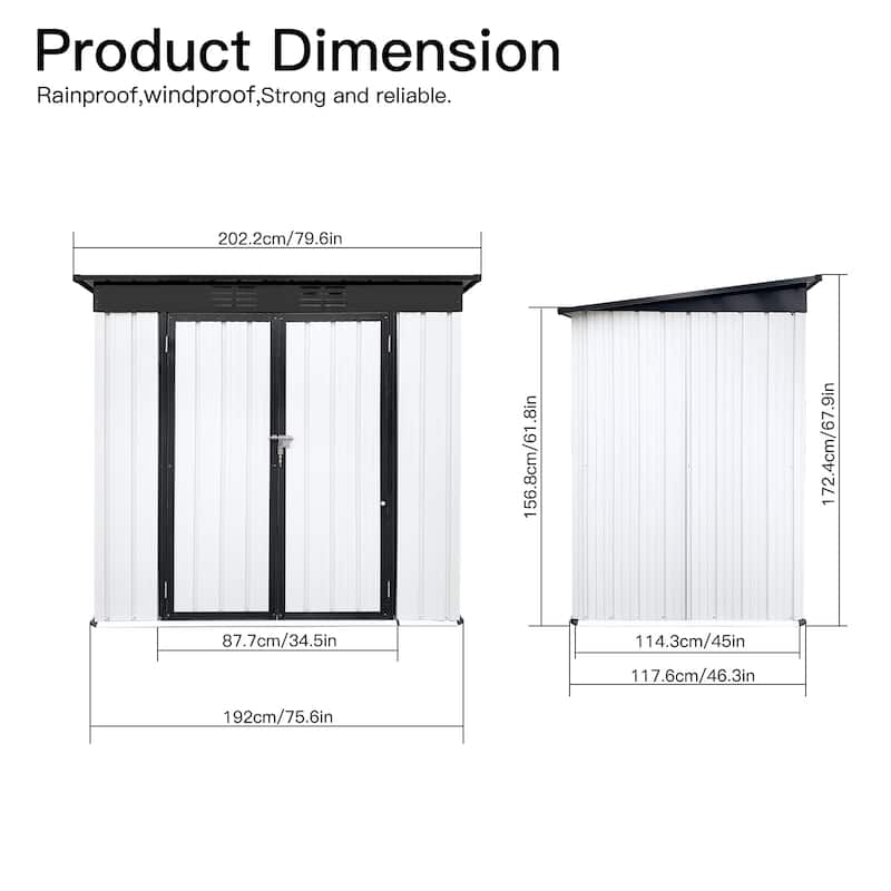 Metal garden sheds 4ftx6ft outdoor storage sheds
