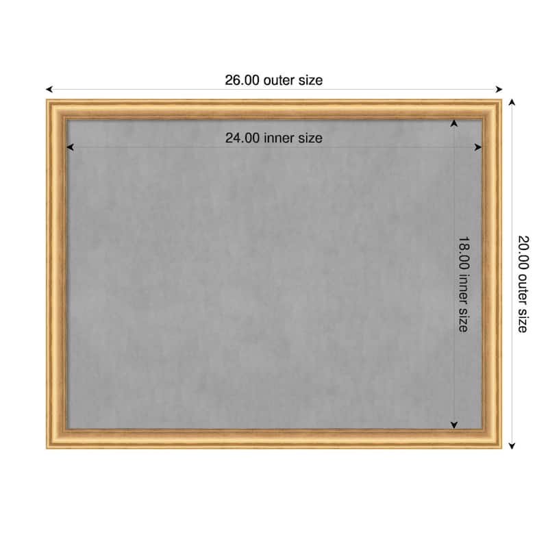 Amanti Art Salon Scoop Gold Framed Magnetic Board - Board Size 24x18