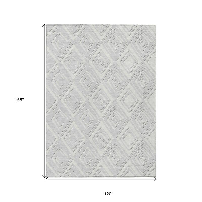 HomeRoots Geometric Transitional Rectangle Outdoor Rug