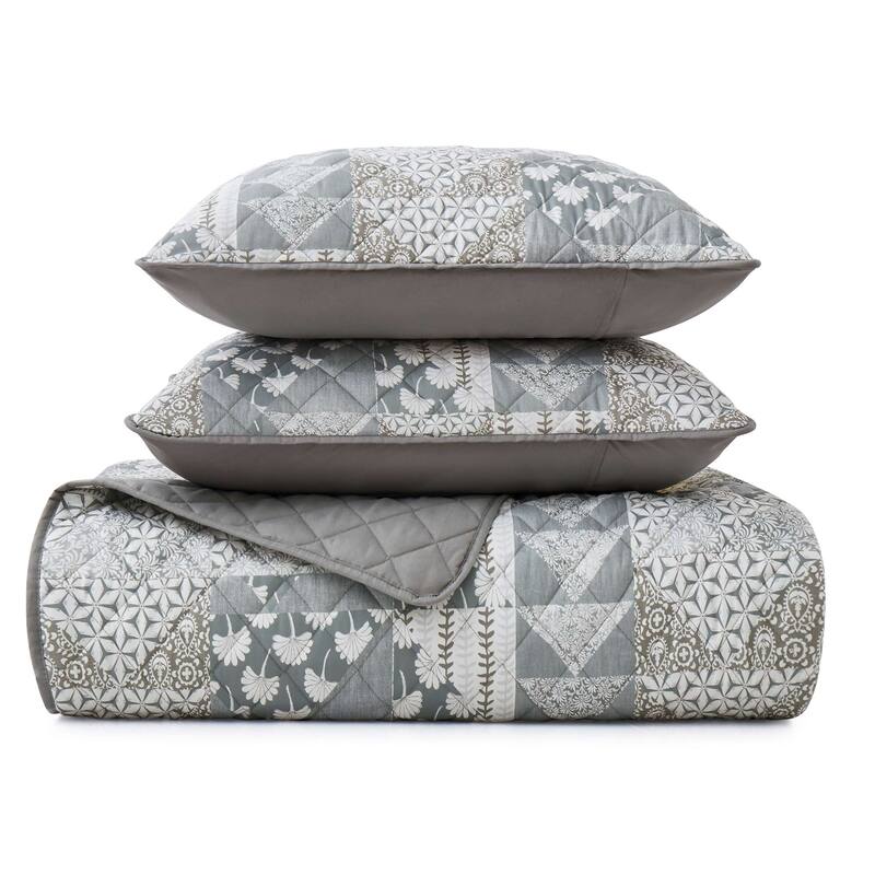 3-Piece Reversible Ultra Lighweight Coverlet Premium Microfiber Bedspread Quilt Set