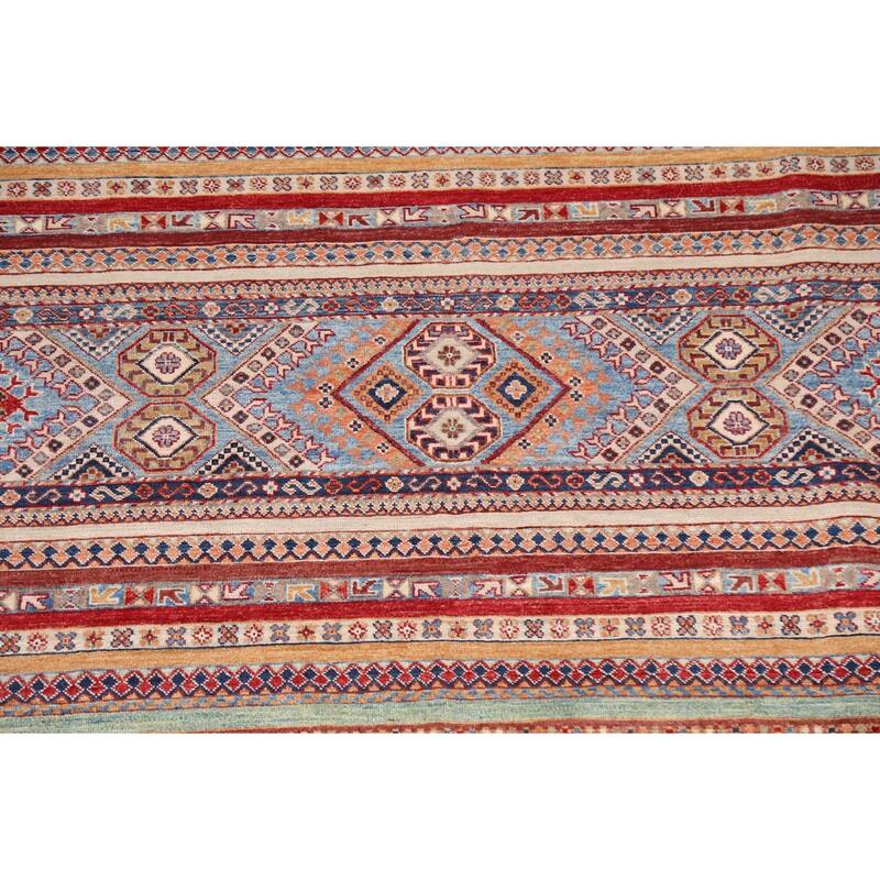 Vegetable Dye Super Kazak Oriental Wool Area Rug Hand-knotted Carpet - 6'7" x 9'8"