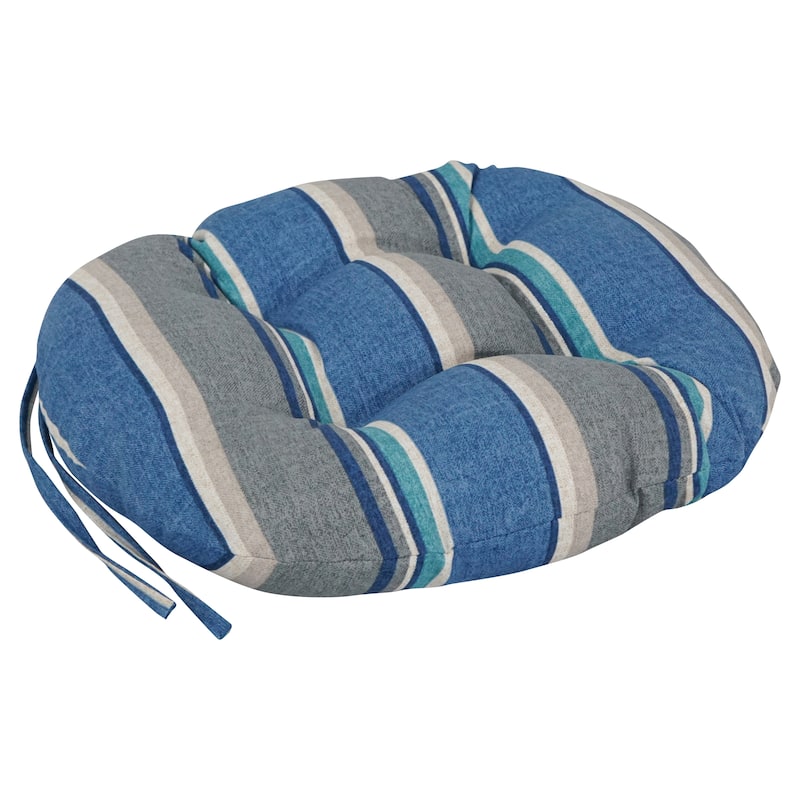 16-inch Round Tufted Indoor/Outdoor Chair Cushions (Set of 4) - 16"