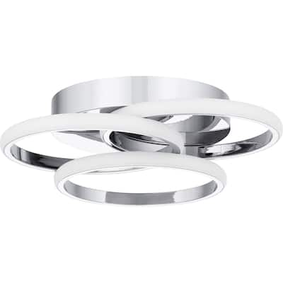 Moonan Integrated LED Polished Chrome Flush Mount Light