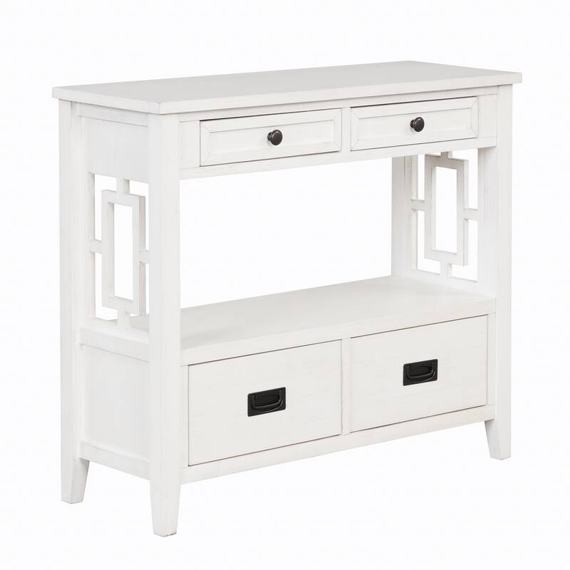 36-inch Modern Multifunctional Solid Pine Console Table
