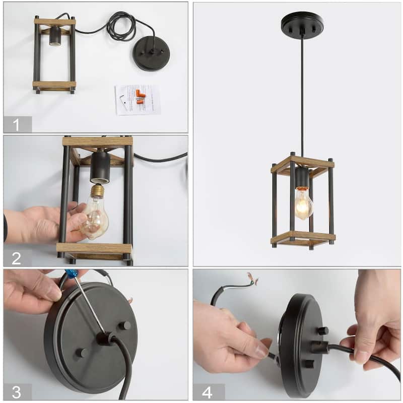 The Gray Barn Modern Farmhouse 1-Light Mini Pendant Light for Kitchen Island