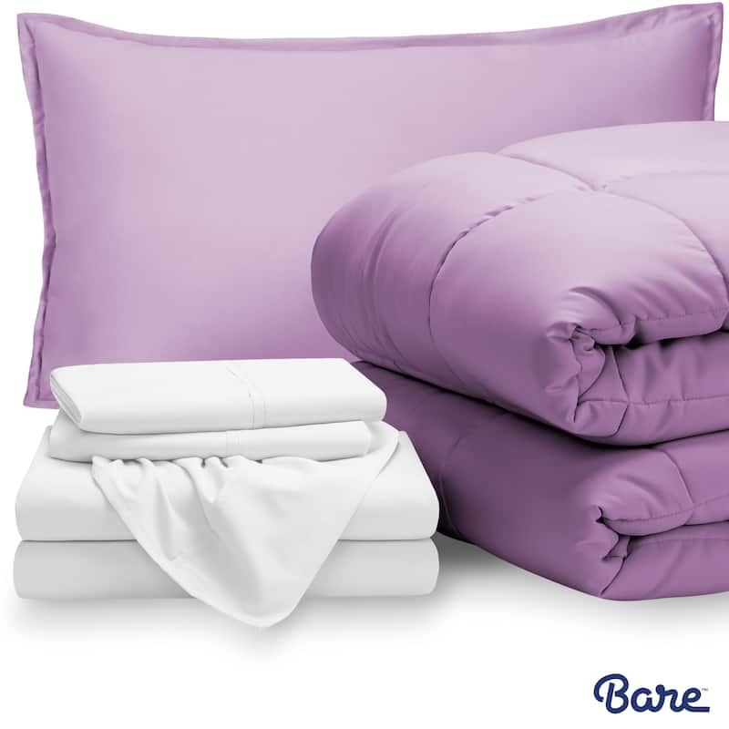 Bare Home Bed-in-a-Bag Down Alternative Comforter & Sheet Set