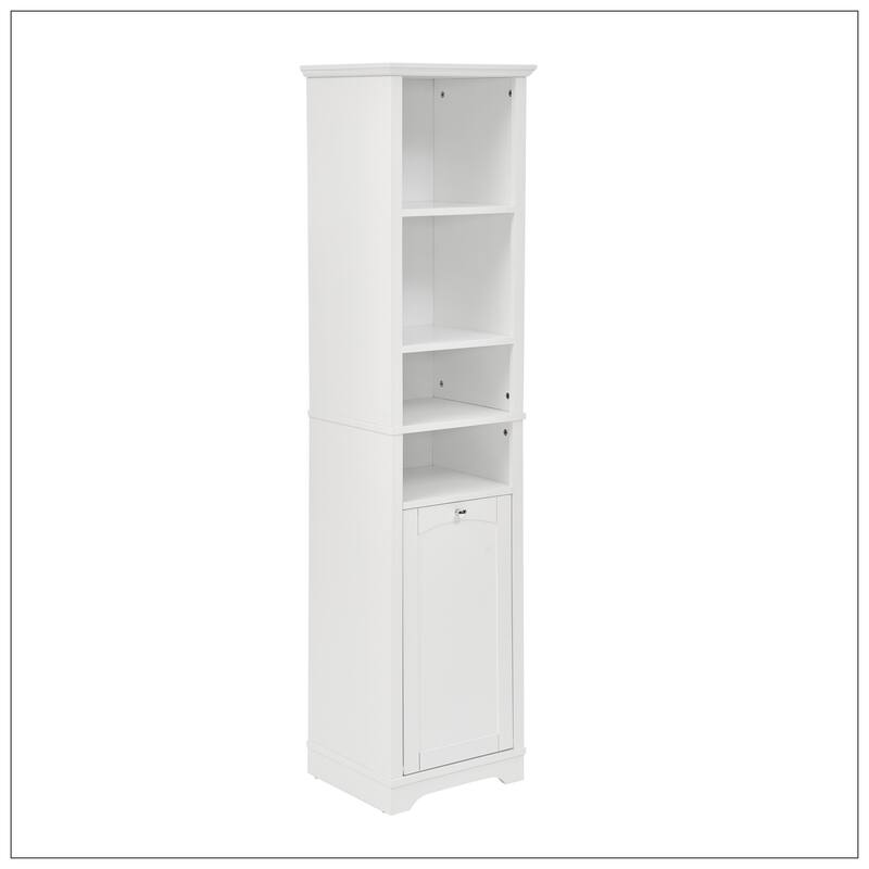 64" Tall Bathroom Storage Cabinet for Small Space