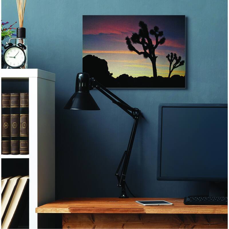 Stupell Desert Tree Sunset Silhouette Photograph Canvas Wall Art