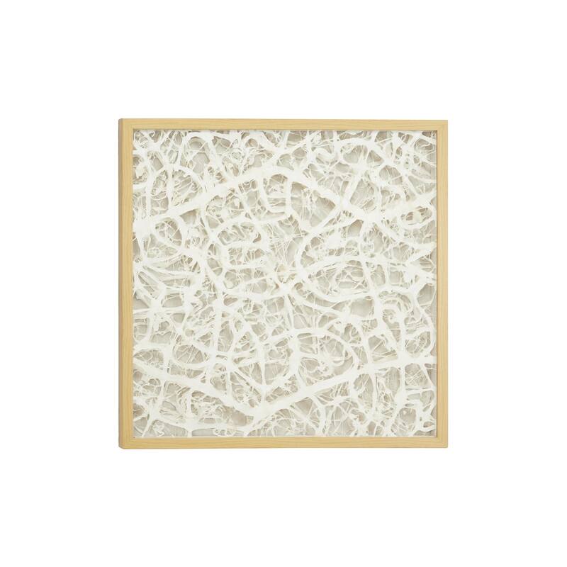 Abstract Shadow Box - White - Roche River Decor - White