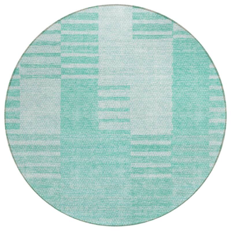 Machine Washable Indoor/ Outdoor Chantille Contemporary Geometric Rug