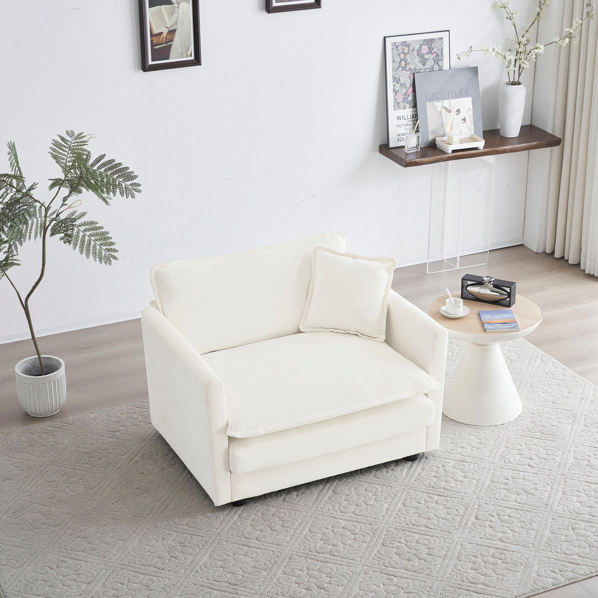Wide seat armchair deals