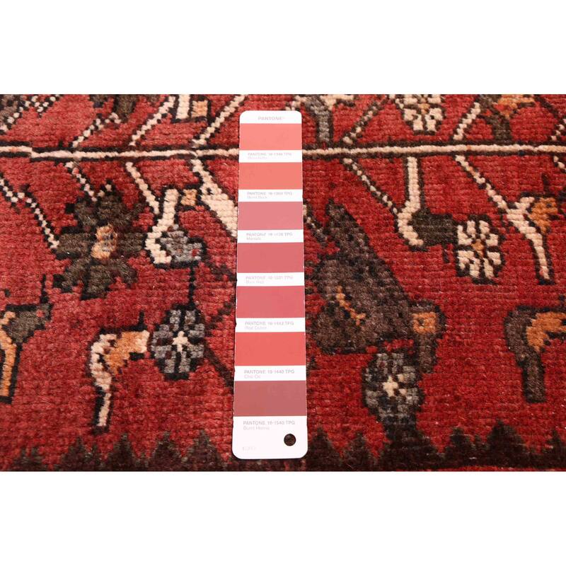 ECARPETGALLERY Hand-knotted Konya Anatolian Dark Red Wool Rug - 6'5 x 9'6