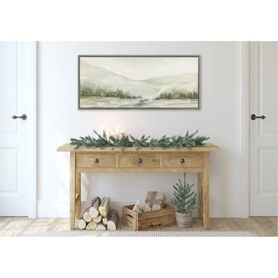 Kate and Laurel Sylvie Winter Landscape 6 Framed Canvas by Annie Quigley