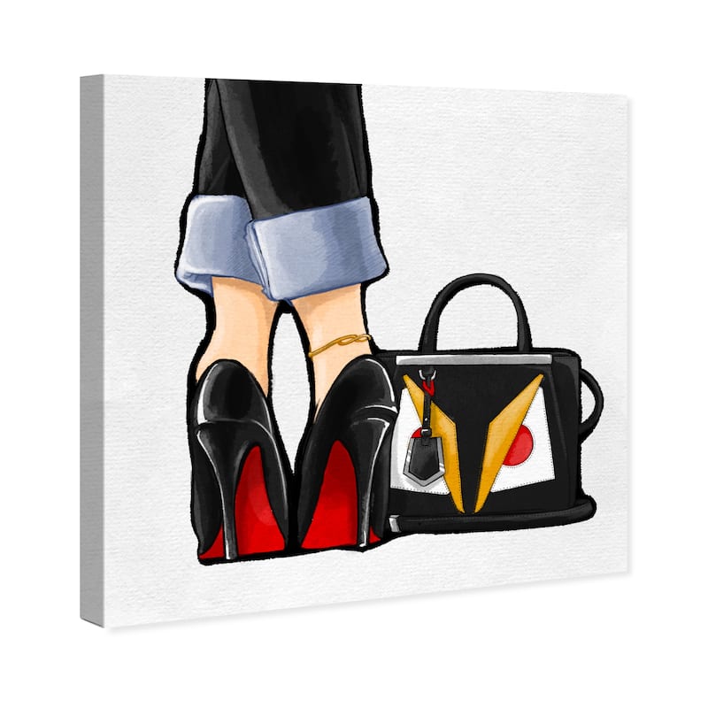 Wynwood Studio Canvas Fashion and Glam Walk My Style Black and Modern & Contemporary Wall Art Canvas Print