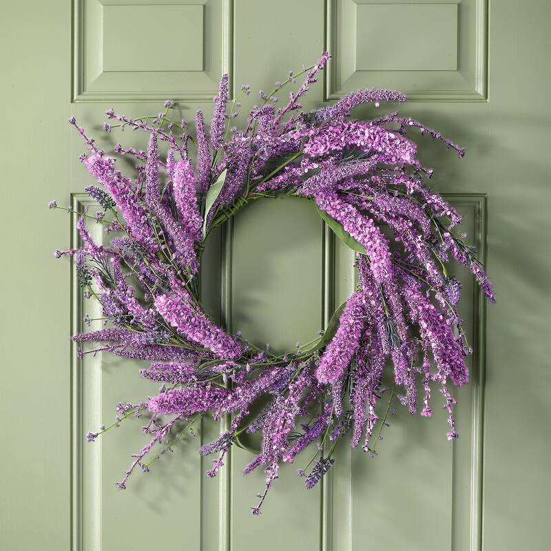 24" Wild Lavender Wreath - Purple