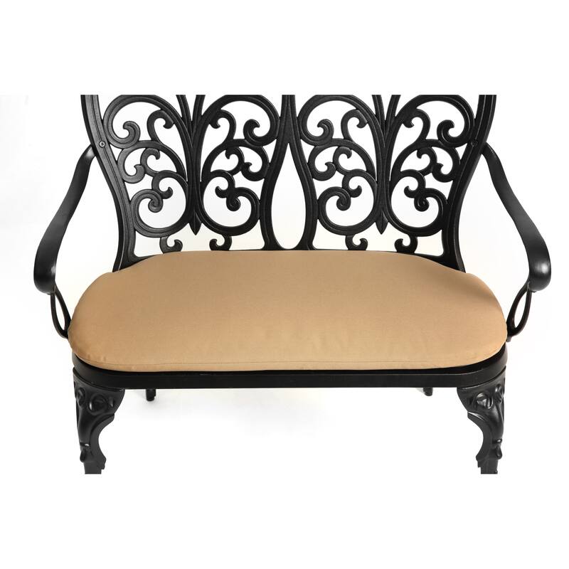 Cast Aluminium Bench With Cushion (Excluding the table)