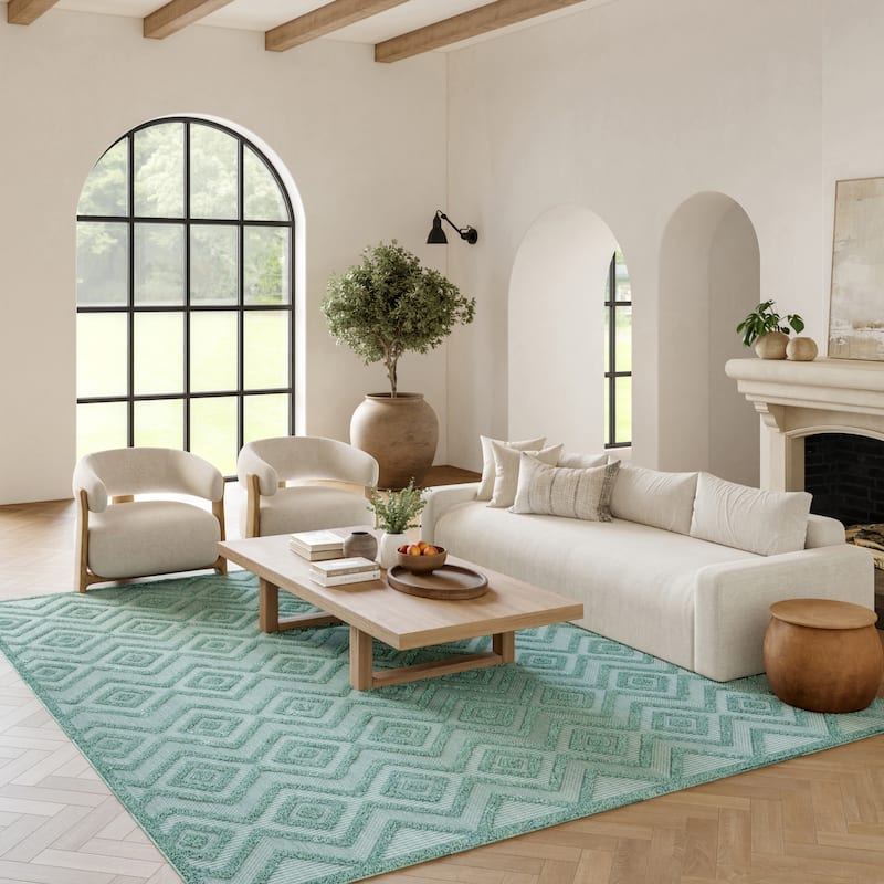 Nourison Versatile Indoor/Outdoor Geometric Flatweave Area Rug