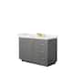 Option Dark Gray, Gold Trim, White Quartz Top