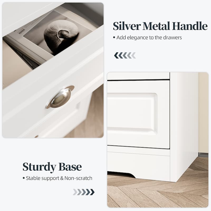 6-Drawer Storage Dresser – Versatile Media Console & Entryway Organizer, Holds TVs Up to 45"