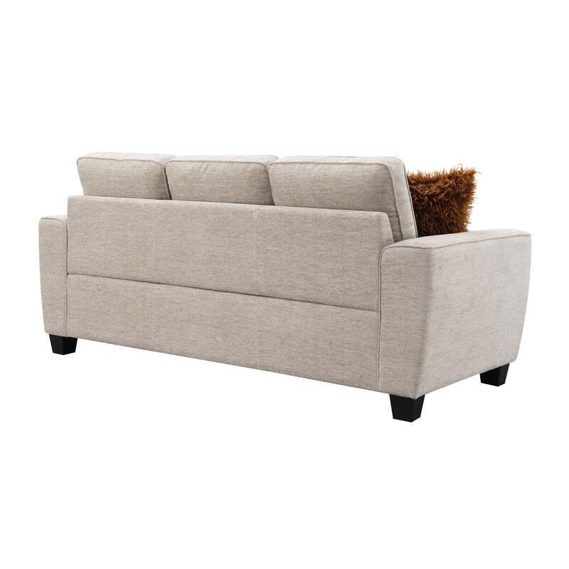 Furniture of America Maevy Chenille Sofa with Accent Pillows