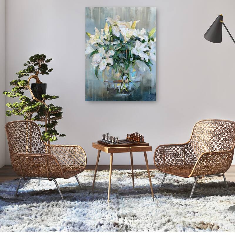 Oriental Lilies By Studio Arts Canvas Art Print