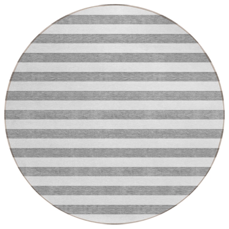 Fafi Stripe Weather Resistant Blended Style Outdoor Rug