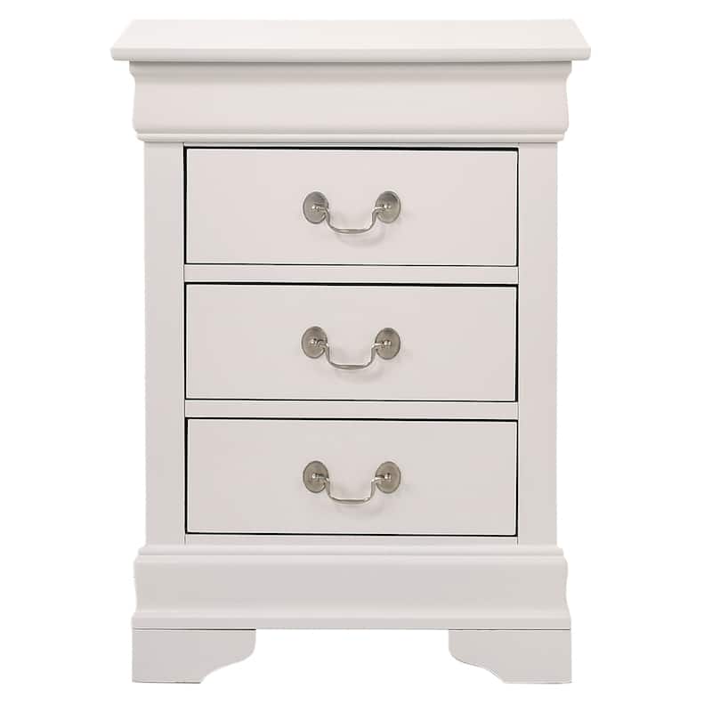 Modern Bedroom Cabinet Bedside Table with Three Drawers Storage Nightstand for Bedroom