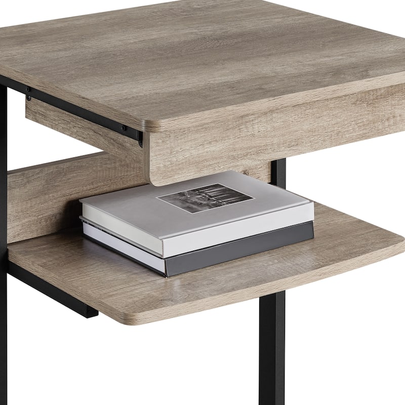 Yaheetech Rolling Computer Desk Table Tray Desk with Drawer and Shelf
