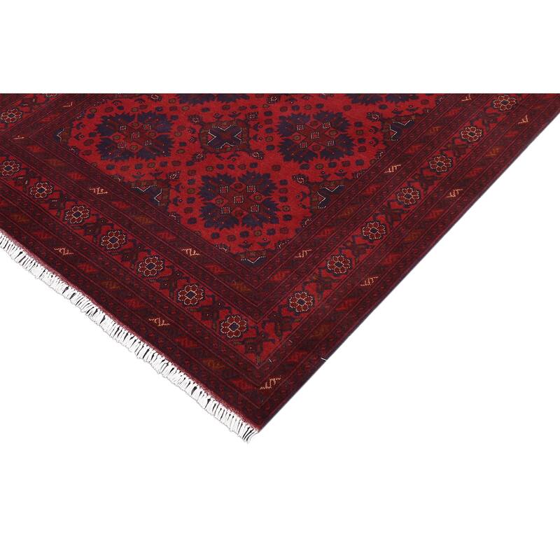 Tribal Biljik Khal Mohammadi Rylan Red/Blue Rug - 4'2'' x 6'4''