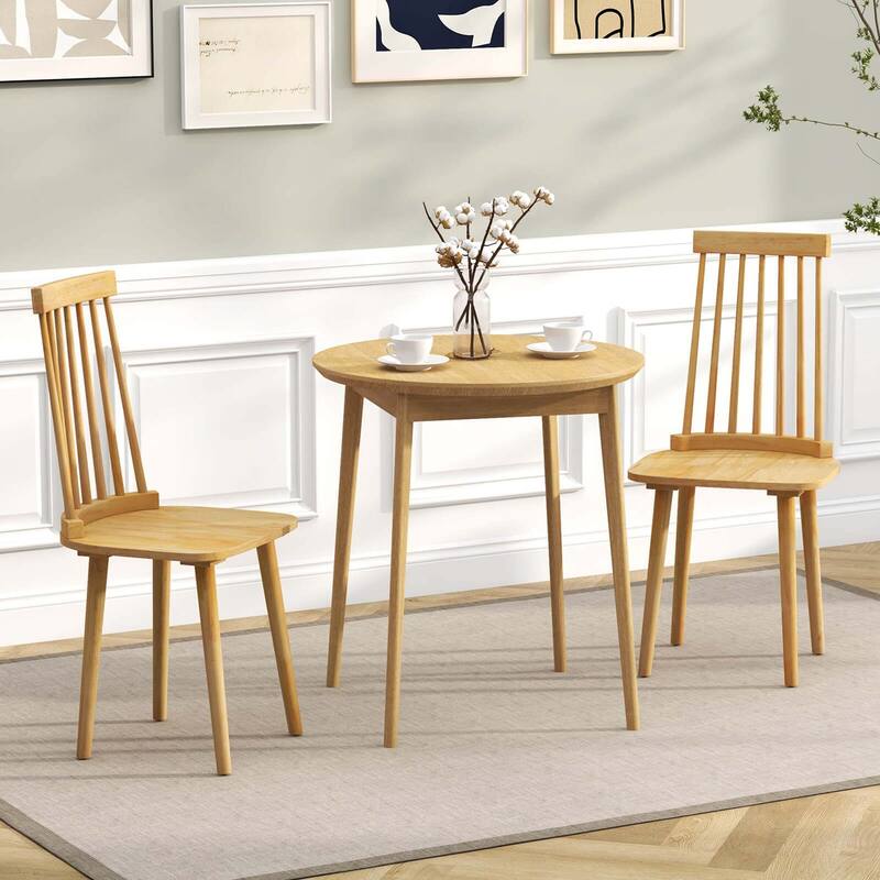 Costway Windsor Dining Chairs Set of 2/4 Dining Chairs with High - See Details
