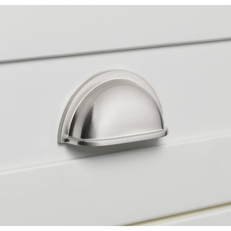GlideRite 5-Pack 3 in. Center Satin Nickel Bin Cabinet Pulls - Satin Nickel