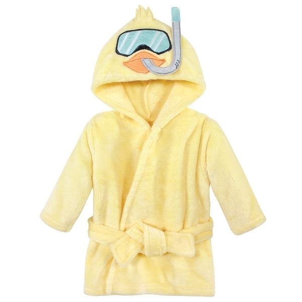 slide 1 of 1, Hudson Baby Unisex Baby Plush Pool and Beach Robe Cover-ups, Scuba Duck 12-18 Months - Scuba Duck