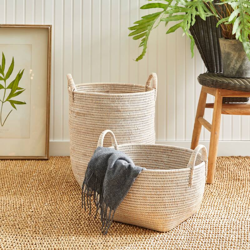 Burma Rattan Orchard Baskets, Set Of 2 Bed Bath & Beyond 33711878