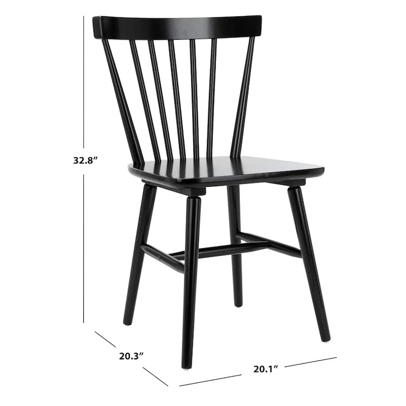 SAFAVIEH Signa Spindle Farmhouse Dining Chair (Set of 2) - 20" W x 20" D x 33" H - 20"W x 20"D x 33"H