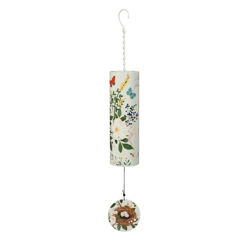 36" Cylinder Wind Chime, "Nature Sings a Joyful Song"