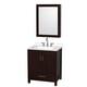 Option Espresso / White Quartz Top / Brushed Chrome