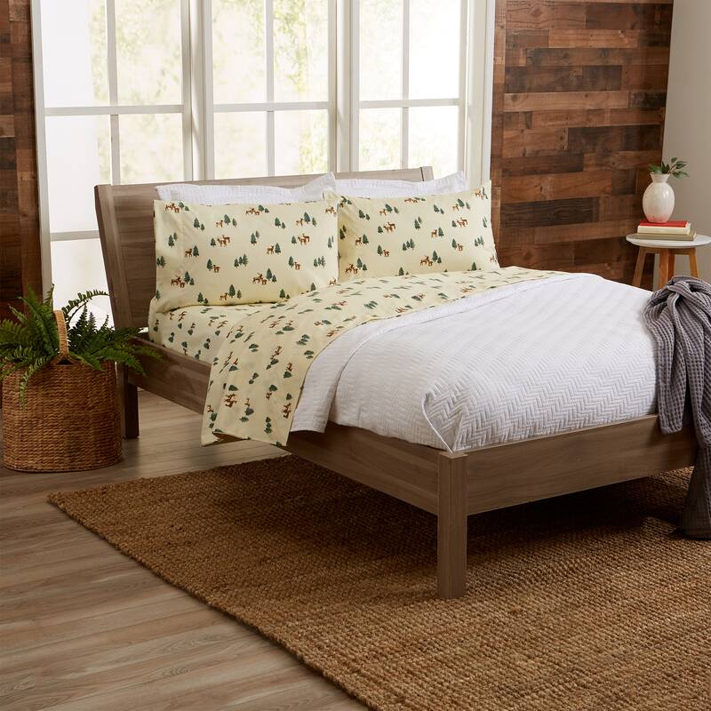 Lodge Printed Ultra-Smooth Microfiber Bed Sheet Set by Great Bay Home