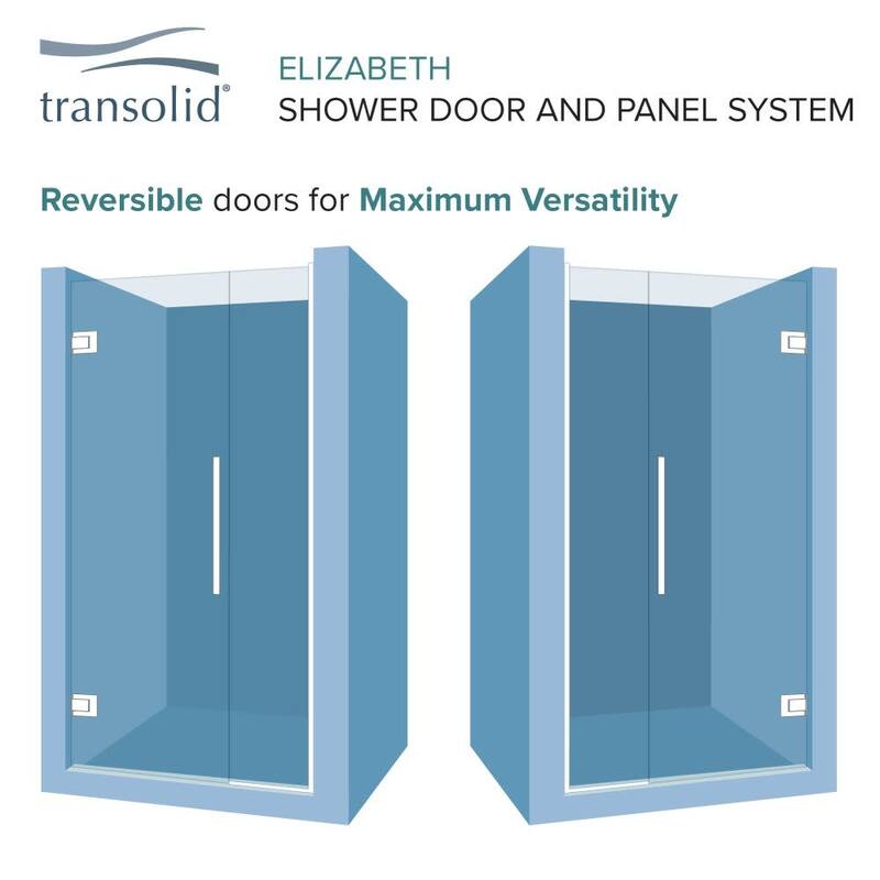 Transolid EHTF72247610C-BK Elizabeth 76" High x 72" Wide Hinged Semi