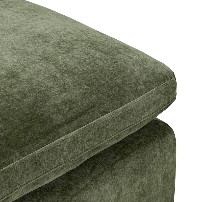 Poly and Bark Aspen Ottoman