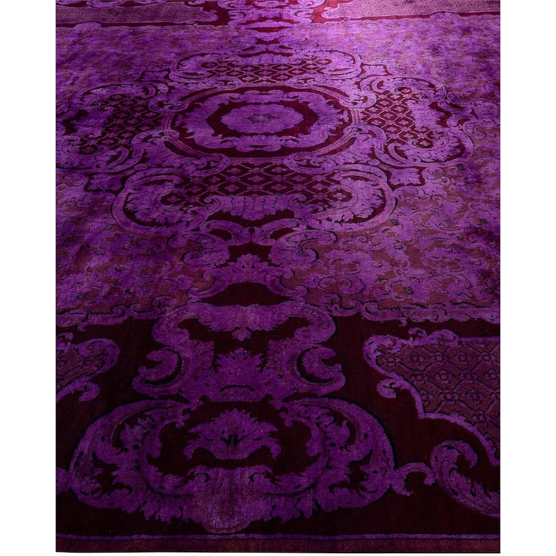 Fine Vibrance One-of-a-Kind Handmade Area Rug - Purple, 10' 2" x 14' 0" - 10' 2" x 14' 0"