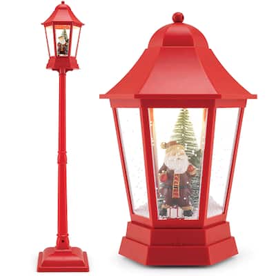 Costway 5.3 Ft Musical Christmas Street Lamp with 8 Tunes, 60 LED - as pic shows - See Details