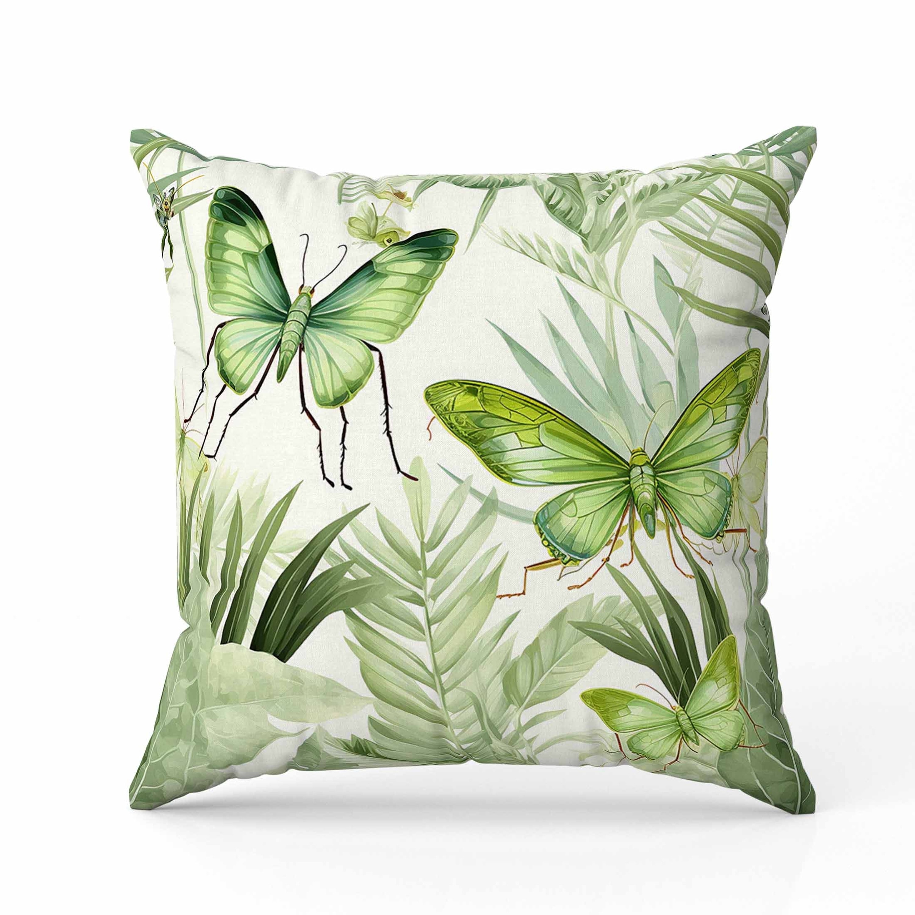 Butterfly Dreams Indoor/Outdoor Reversible Throw Pillow Green