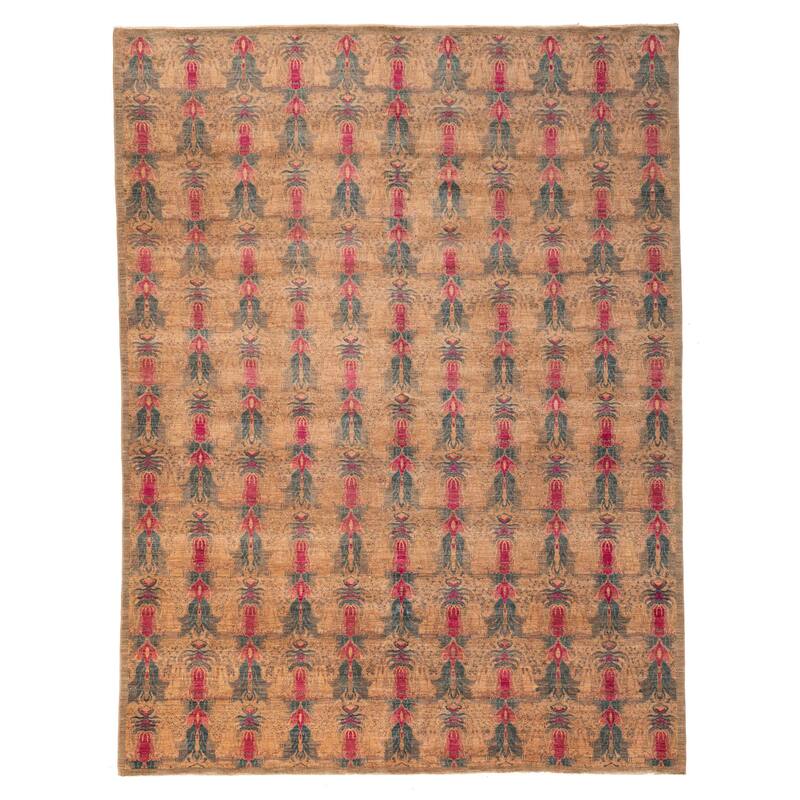 ECARPETGALLERY Hand-knotted Vibrance Brown Wool Rug - 9'1 x 12'1