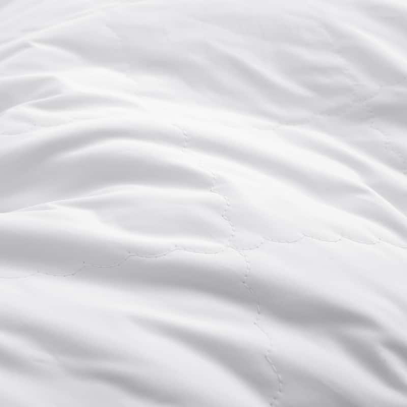 2 Pack Premium Quilted Gusset Goose Feather and Down Bed Pillows for Side & Back Sleepers - White