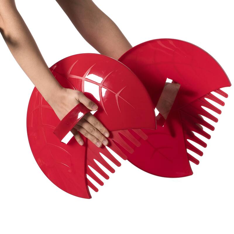 Decorative Pair of Leaf Scoops, Hand Rakes for Lawn and Garden Cleanup