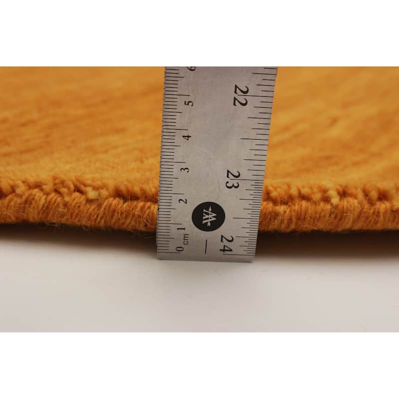 Kashkuli Gabbeh Gold Rug 4'10" x 4'10" - 4'10 x 4'10