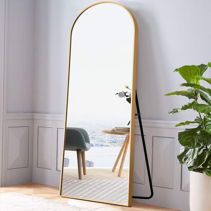 Dovelina Modern Full Length Floor Mirror - Freestanding Vanity Mirror for Bathroom or Living Space