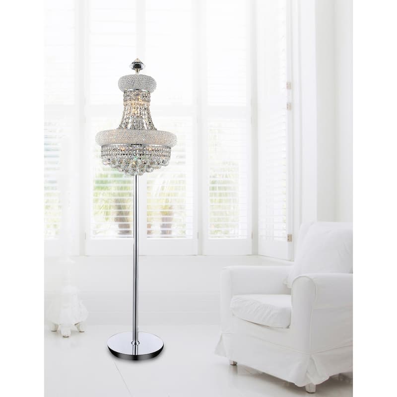 Empire 8 Light Floor Lamp With Chrome Finish